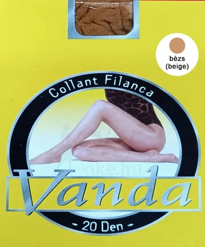Vanda nagyméretű egyszínű bézs krepp harisnya 20d