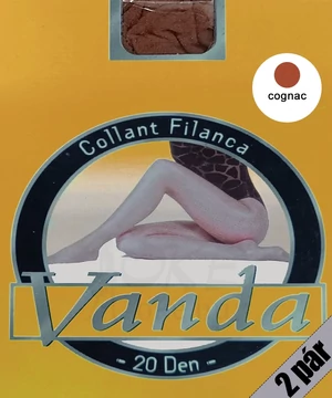 Vanda krepp vékony bokafix cognac 2 páras