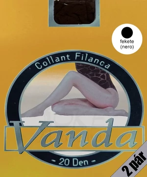 Vanda krepp vékony bokafix fekete 2 páras