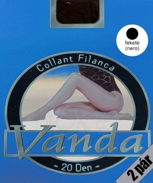 Vanda krepp vékony térdfix fekete 2 páras