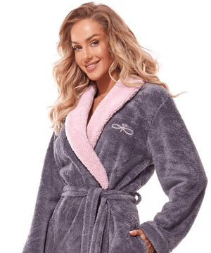 Pihe puha wellsoft hosszú női köntös onix