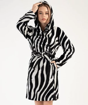 Szafari mintás pihe puha wellsoft női köntös