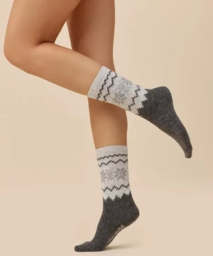 Gabriella vastag gyapjú zokni Latte