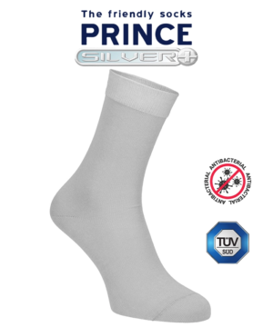 Ezüstszálas zokni szürke Prince