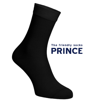 Ezüstszálas zokni fekete Prince