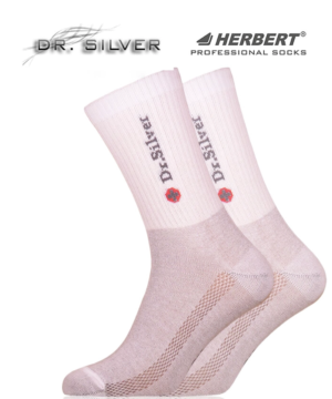 Herbert ezüstszálas zokni fehér Dr. Silver Active