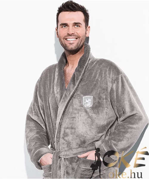 Pihe puha vastag férfi wellsoft köntös szürke 