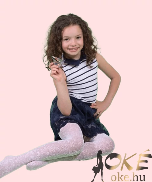 Csipkés gyerek harisnya fehér Aquilone Sofia