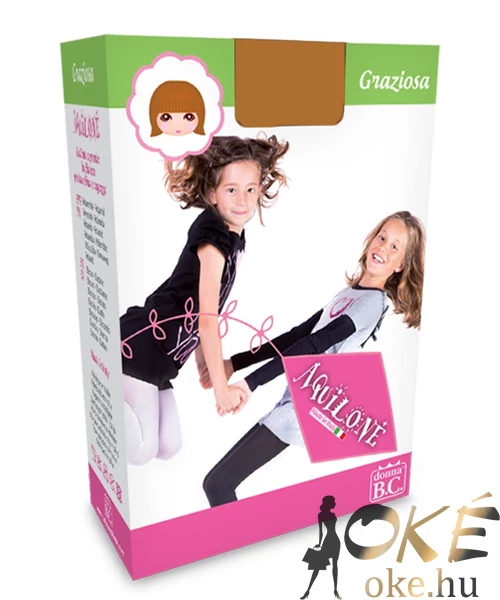Gyerek barna harisnya Aquilone 40den Graziosa