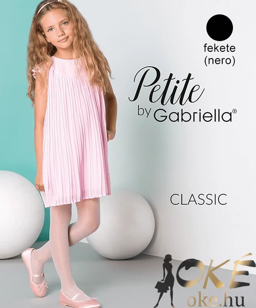 Gabriella Classic gyerek harisnya fekete 20den