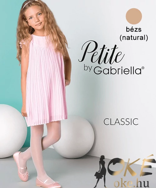 Gabriella Classic gyerek harisnya natur barna 20den