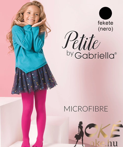 Gabriella közepesen vastag gyerek harisnya fekete 40den