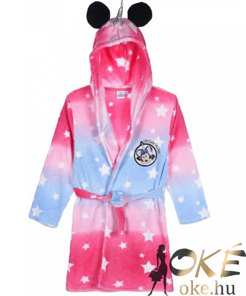 Disney Minnie kislány pihe puha wellsoft köntös füles kapucnival