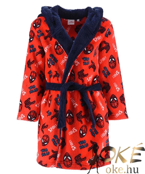 Pókember gyerek köntös pihe puha wellsoft piros