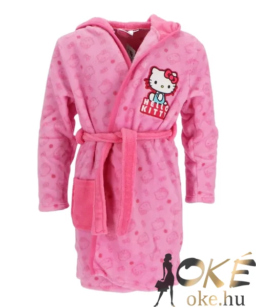 Hello Kitty pihe puha wellsoft gyerek köntös füles kapucnival