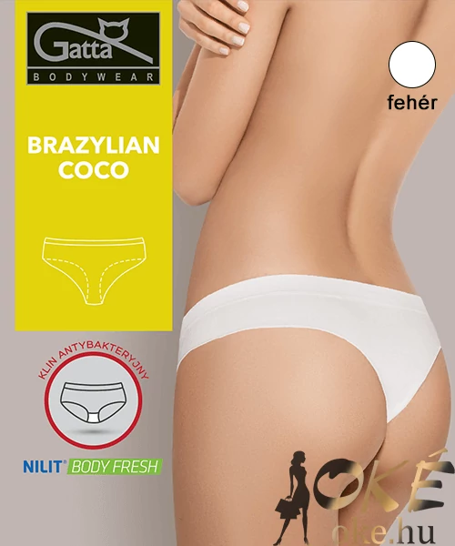 Gatta fehér női brazil bugyi Coco