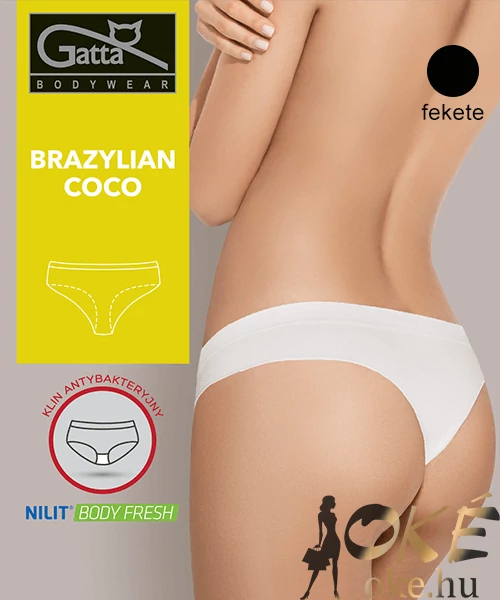 Gatta fekete női brazil bugyi Coco