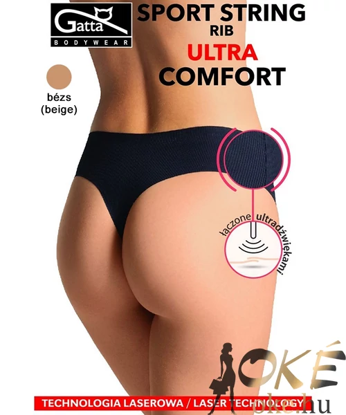 Gatta lézervágott brazil bugyi Ultra Comfort Rib