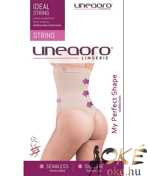 Lineaoro fekete alakformáló fehérnemű tanga ideal string