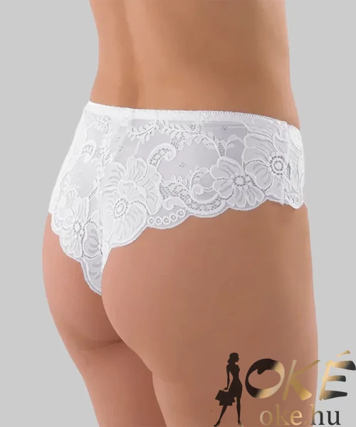 Lemila csipkés brazil bugyi fehér