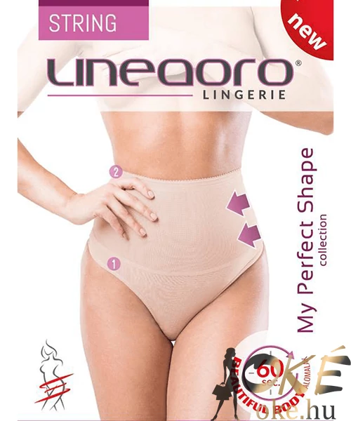 Lineaoro nagyméretű fekete alakformáló fehérnemű tanga elise string