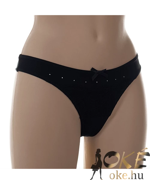 Lemila tanga fekete csipkés