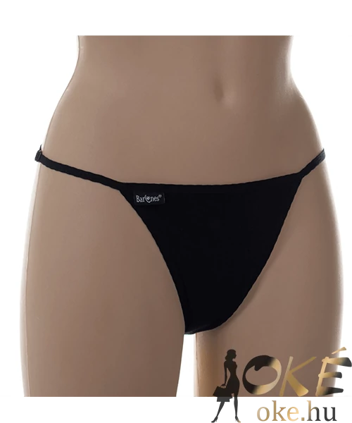 Barones fekete spagetti pántos tanga