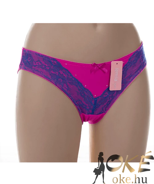 Lemila bugyi pink-kék csipkés