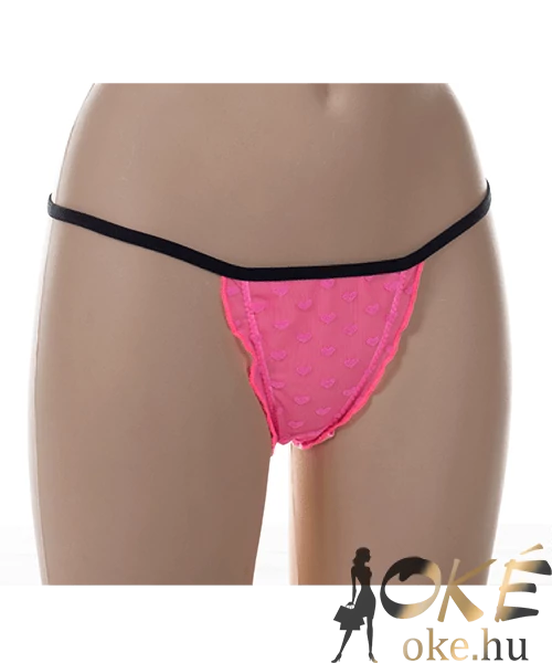 Pink női tanga állítható pántos  Flower