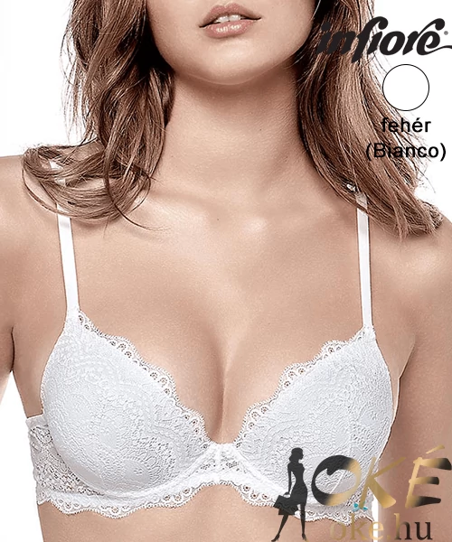 Infiore 3000 push up csipke melltartó fehér B kosár