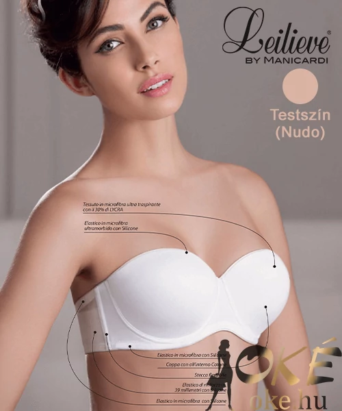 Leilieve pánt nélküli melltartó nude E kosár 6004