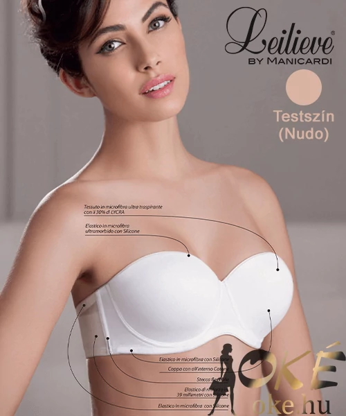 Leilieve pánt nélküli melltartó nude E kosár 6004