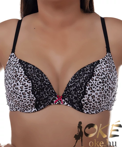 Lemila ocelot mintás super push up melltartó A