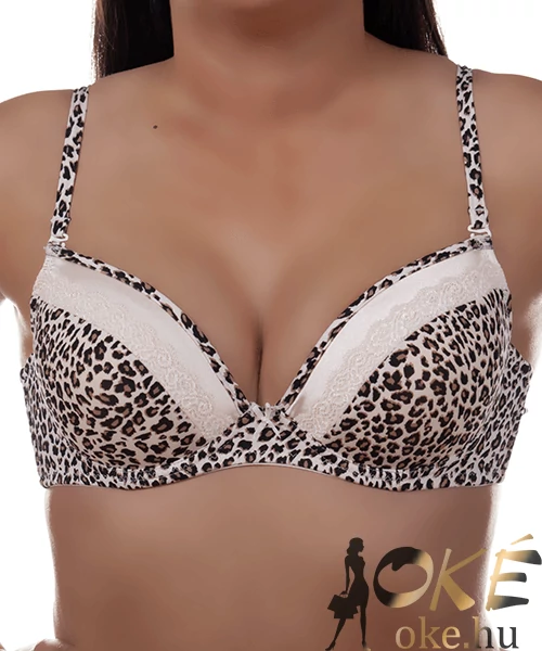 Lemila ocelot mintás push up melltartó C