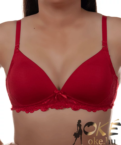 Lemila piros merevítő nélküli melltartó C
