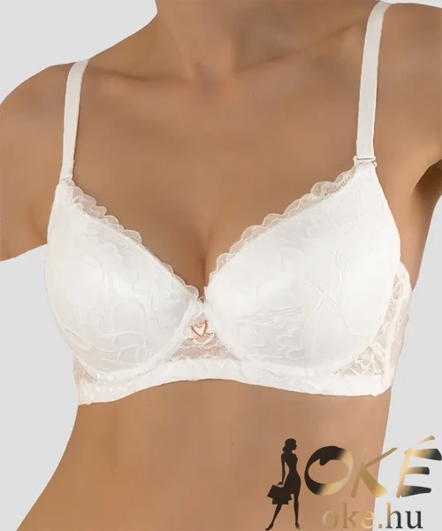 Csipkés Lemila melltartó fehér C kosár