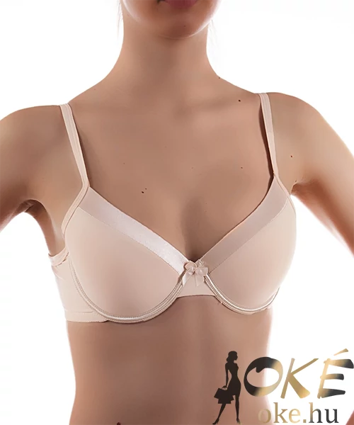 Nagyméretű Lemila melltartó bézs D kosaras