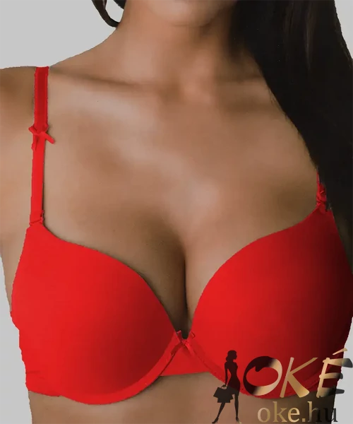 Lemila push up szivacsos melltartó piros C