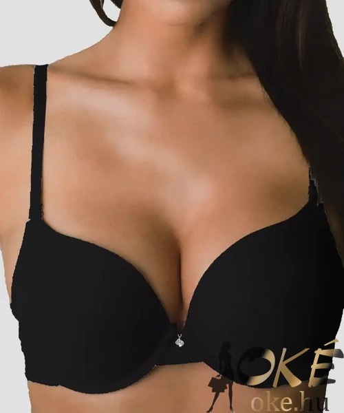 Lemila vastag szivacsos melltartó fekete B kosár