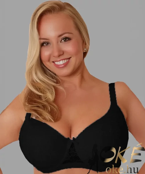 Nagyméretű Lemila melltartó fekete E kosár