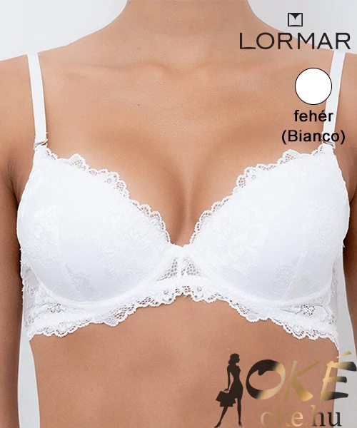 Lormar Prestige gél push up melltartó fehér B kosár