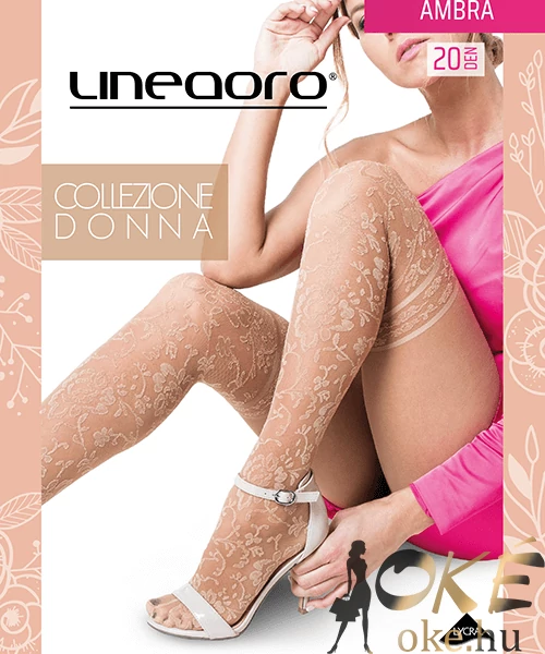 Lineaoro nagyméretű combfix mintás harisnya bézs Ambra