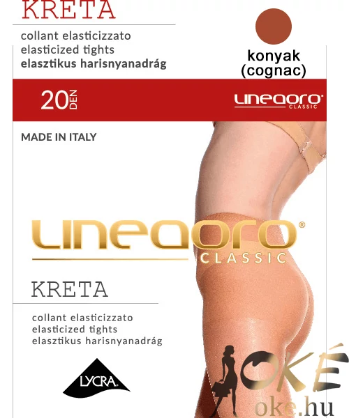 Lineaoro nagyméretű női harisnya cognac 20 den Kreta