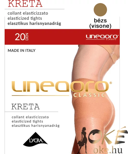 Lineaoro nagyméretű női harisnya visone 20 den Kreta