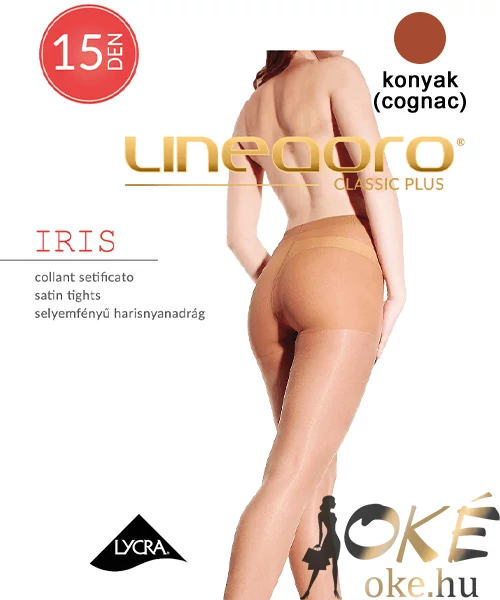 Lineaoro selyemfényű női harisnyanadrág cognac 15 den Iris