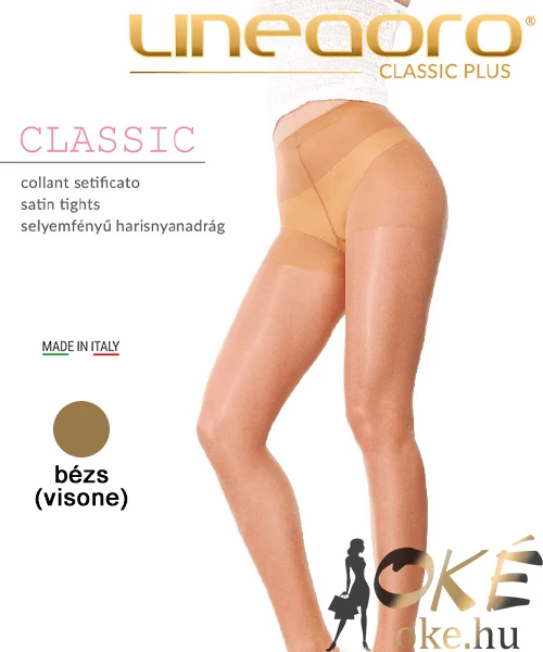 Lineaoro selyemfényű női harisnyanadrág visone 20d Classic