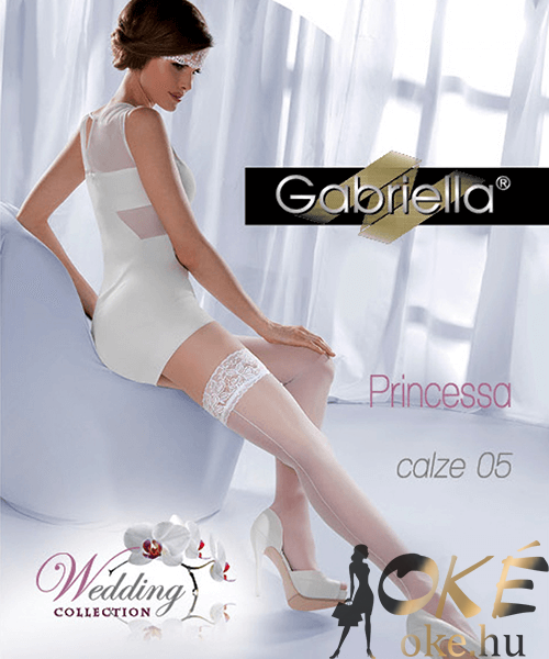 Gabriella mintás fehér combfix Princessa 05