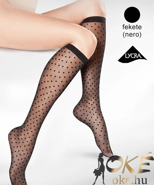 Gabriella fekete pöttyös térdfix Puntina