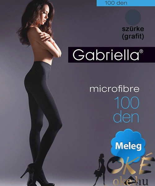 Gabriella nagyméretű harisnya microfibre sötétszürke 100 den