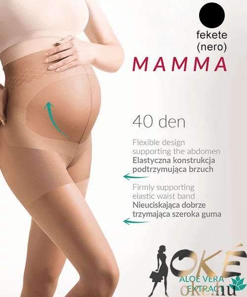 Gabriella kismama harisnyanadrág Mamma 40 den fekete